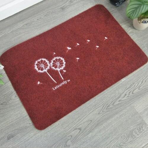 Welcome Door Mat Dandelion Printed Non-Slip Mat Entrance Doormat Kitchen Floor Mat Water Absorption Mat Bath Mat Tapete