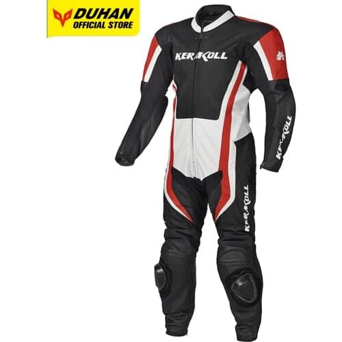 KERAKOLL Motorcycle Siamese Jersey Locomotive Men Racing Suit Professional Leather Training Elasticity Competition Suit