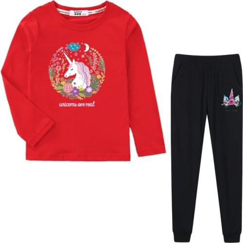 Aimi lakana long sleeved suit baby girls clothing little pony kids spring cotton tshirt pant 2pcs sets girl costumes