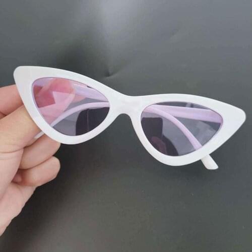 Fashion Color Retro Triangle Cats Eye Mesh Red Sunglasses Sunshade Ladies Sunglasses