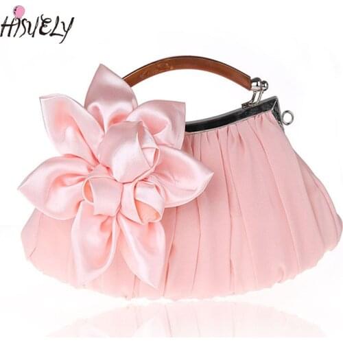 New 2021 high quality Women Bowknot Purse Handbag Evening Party Bag Satin Clutch bags For Wedding Prom Party Purse Women WY10