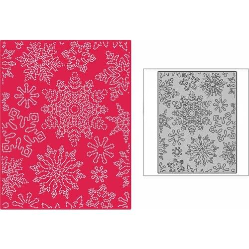 New Romantic Winter Snowflakes Background Craft Embossing Mold 2021 Metal Cutting Dies for DIY Scrapbooking Album Card Making