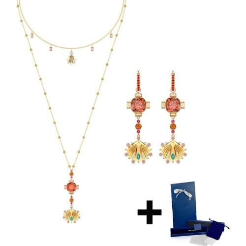 High Quality Original SWA 5451301 5451303 Shell Necklace Earrings Original Logo Box Set Woman Jewelry Gift Free Shipping