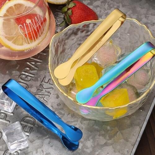 Multicolored Sugar Tongs Small Ice Tongs, Mini Serving Tongs Ice Clip Small Kitchen Tongs for Tea Party Coffee Bar Utensils
