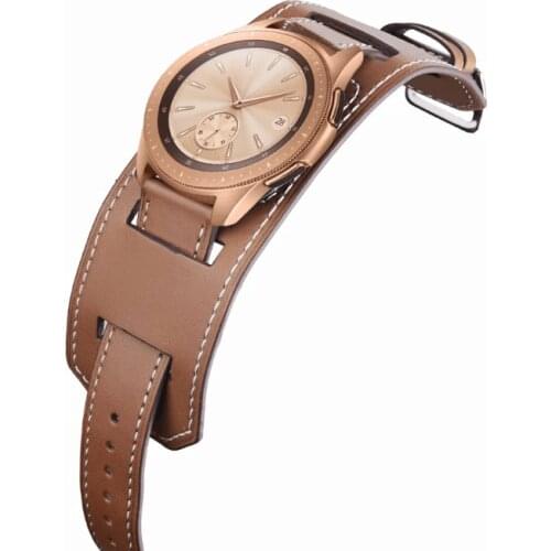 Genuine Leather Watch Band For Samsung Galaxy Watch 46mm 42mm Watchbands Gear S3/S2 Classic Wrist Strap For Huami Amazfit 1 2