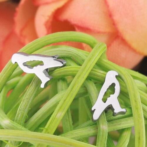 Birds Animal Brief Titanium Stainless Steel Primary Colors Plated Men Earring Stud Earrings For Women Classic Jewelry