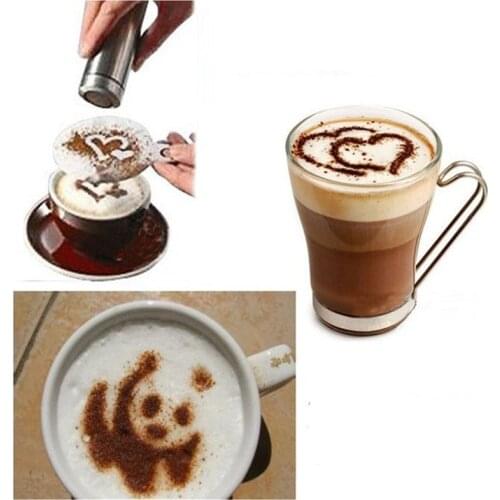 Creative Kitchen Accessories 16pc Fancy Tools Template Kitchen Kitchen Printing Template Coffee Gadgets Coffee Kitchenware Spray