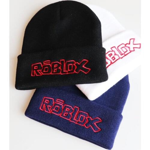 ROBLOX Game Woolen Hat Men Embroidery Knitted Hat Hedging Cap Student Boys Hip-hop Caps Ski Winter Hats for Women Gift