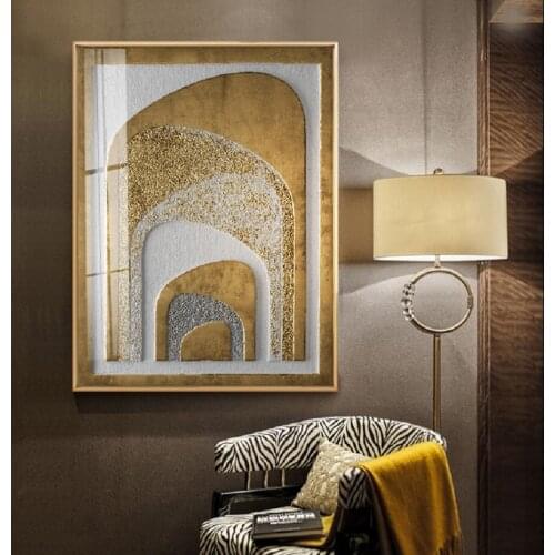 Modern Nordic Luxury Gold Abstract Texture Canvas Print Wall Art Posters Decorative Paintings for Living Room Home Wall Decor