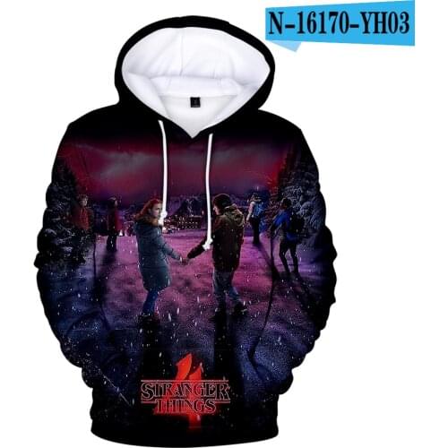 2021 TV Stranger Things 3D Hoodies Sweatshirts Boys/girls/Children Fashion Hoodie Casual Pullover Stranger Things 4 Teen Clothes