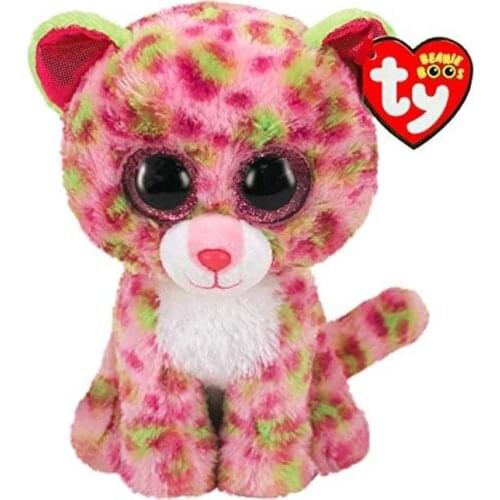 Ty Beanie Boos Big Eyes Pink Green Spotted Leopard Soft Plush Stuffed Animal Collection Doll Toy Christmas Gift For Kids 15CM