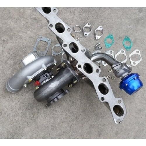 Xinyuchen Universal Turbo Turbocharger 0.63A/R V Band Flange Oil Cold 420HP 2.0-3.5L for VW 1.8T T3 T4 .63 AR 360 Degree Gasket