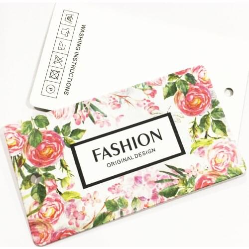 Custom Hangtags 700gsm Art Paper Fashion Labels For Womens Clothes