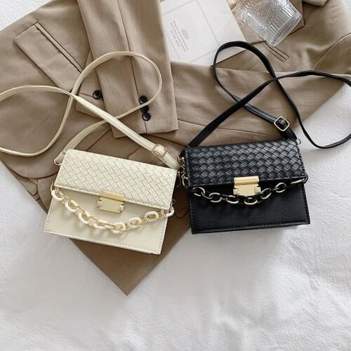 Women Simple Small Square Messenger Bags Fashion Checkered PU Leather Shoulder Bags Solid Color Casual Ladies Crossbody Bags