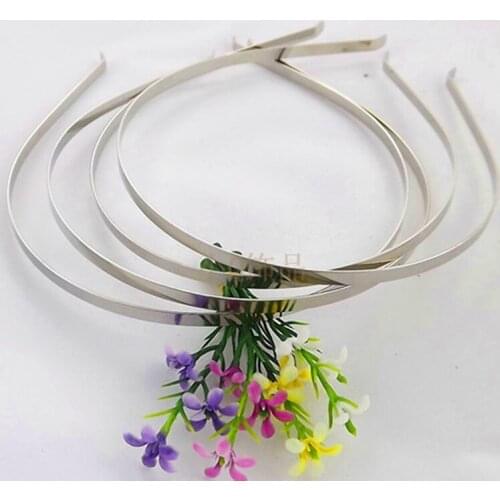 20 pcs Metal Silver Hair Head Band Wholesale 5mm DIY Beauty Supplies