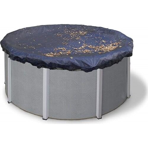 210D Large Outdoor Circular Swimming Pool Cover Black Waterproof Garden Leaf Protection Cover 360*20cm