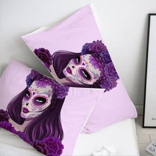 3D Pillow Case Pillowcase Custom/50x70/50x75/50x80/70x70 Decorative Pillow Cover,Bedding Halloween Witch purple,Drop Ship