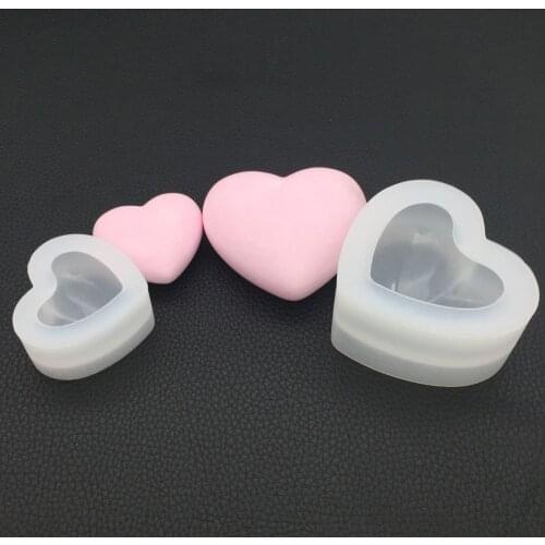 3D Love Heart Dessert Cake Silicone Mold Mousse Home Kitchen Baking Pastry Decoration Handmade Crystal Cake Candy Moulds