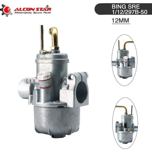 Alconstar 12mm carburetor Bing SRE Replica of the Carburetor Suitable for Puch Maxi Puchs X30 Sport Sachs 503 SRE Vegaser