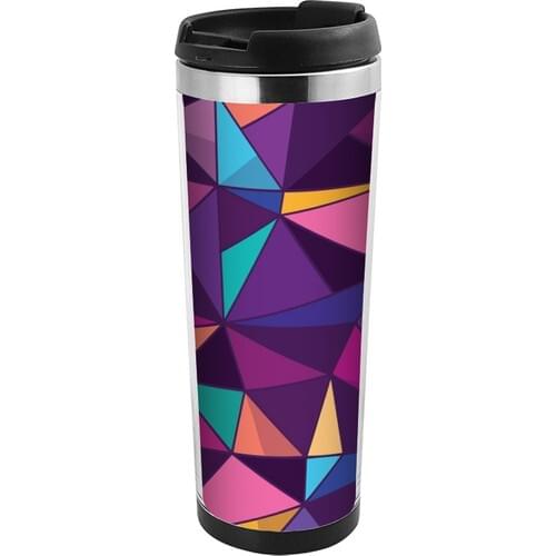 ALLMUG In-Steel Color Thermos-Purple Geometric