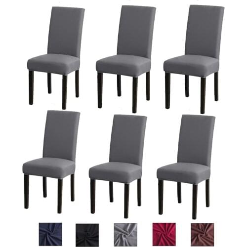 4/6pcs Fabric Chair Cover for Dining Room Anti-dirty Spandex Seat Chair Cover for Banquet Wedding Dinner Restaurant housse