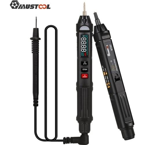 MUSTOOL MT007Pro/ MT007 Pen Shape Digital Multimeter Test Lead Normal LCD/Anti Display Screen True RMS Without Battery Black