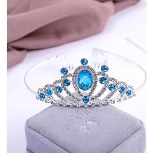 Children Tiaras Headdress Headwear Cute Princess Crowns Heart Diamonds Hairband Headdress for Girls Kids Headband Accessories