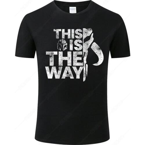 2021 The Mandalorian Men Women Funny Harajuku Print T Shirt 100% Cotton Summer Short Sleeve Male Tops Unisex Streetwear Tops