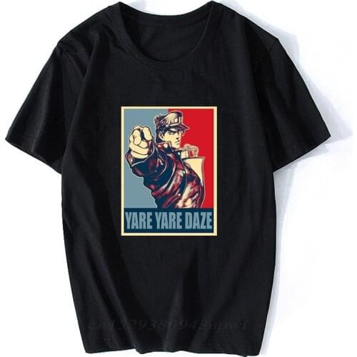 Yare Yare Daze Jojos Bizarre Adventure Vintage Joestar Joseph T Shirt Sale Cotton Swag Guys Cotton Men Shirts Anime Shirt