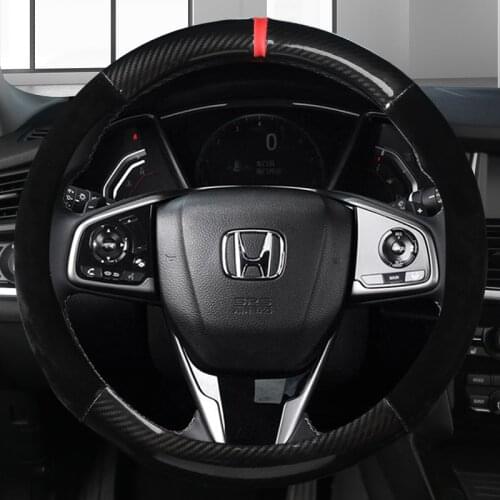38CM Car Steering Wheel Cover PU Leather for HONDA CIVIC CRV XRV 2004 2006 2007 2008 2009 2012 2013 2014 Auto Accessories