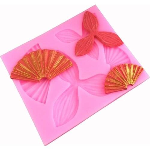 Chinese fan Chinese style wedding silicone mold chocolate turning sugar baking mold gypsum decoration soap mold