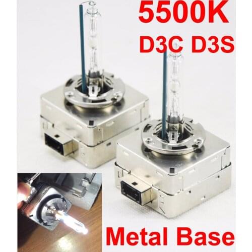 2PCS 12V 35W D3S D3C HID Xenon Headlight OEM Replacement Spare Bulbs Lamps 5500K White Aluminum Lampholder Base Car Accessories