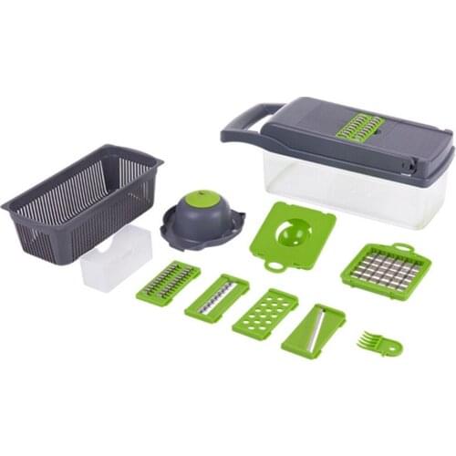 Multifunctional Vegetable Cutter Fruit Slicer Grater Shredders Drain Basket Slicers 8 In 1 Gadgets Kitchen Accessories