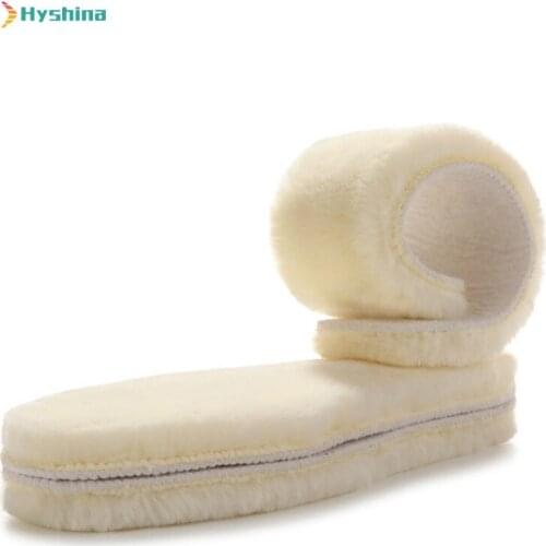 Natural Sheepskin Insoles Shearling Real Fur Wool Cashmere Thermal Snow Boots Shoe Pad Adult Children Winter Shoes Warm Oversize