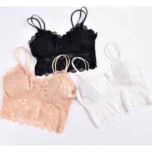 2020 new fashion Womens Sleeveless Lace Vest Crochet Tank Tops Blouse Bralette Bra