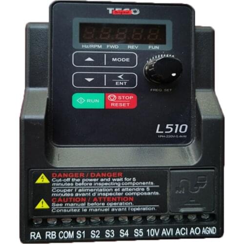 New Original L510-2P5-H1-N Inverter VFD Frequency AC Drive 1 Phase 220V 2.6A 0.4KW 0.5HP