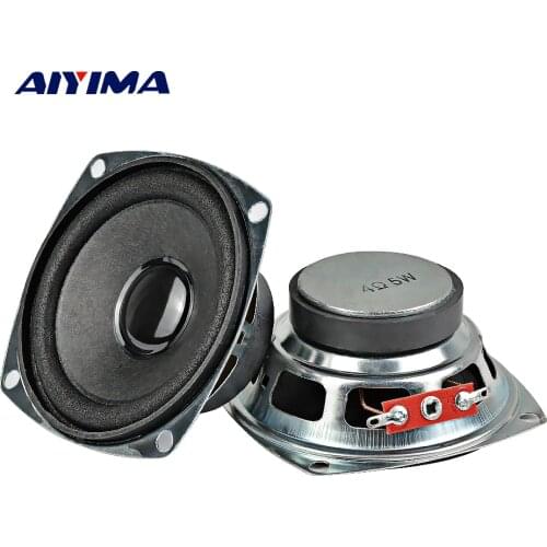 AIYIMA 4 Ohm 5W Audio Portable Speaker 3 Inch 77mm Full Range Altavoz Bluetoth Square Loudspeaker Home Theater Sound System 2PCS