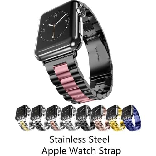 Luxury Stainless Steel Metal Band Strap for Apple Watch 4/3/2/1/5 42/40/38/44mm Bracelet Wrist Watchbands for iWatch Accessories
