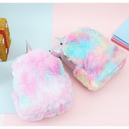 Backpack Student Toddler Sequins Unicorn Bag Women Girls Backpacks Rucksack For Teenager Plush Cartoon Schoolbags Travel Bagpack