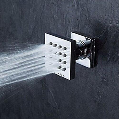 Solid Brass Bathroom Shower Faucet Acessories Massage Jets Body Spa Sprayer Chrome Polished