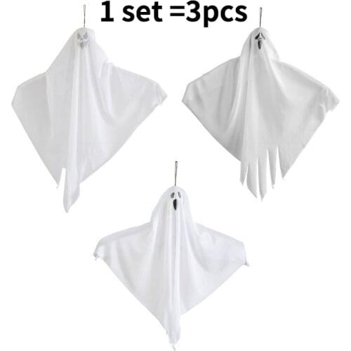 Halloween Horror Whole Person Decoration Ghost Pendant White Little Hanging Ghost Ornaments Masquerade Intimidation Props