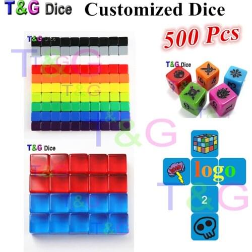 High Quality Customized D6 Dice for Logo!T&G 16mm Colorful Rpg Die,Printed or Laser Engraved