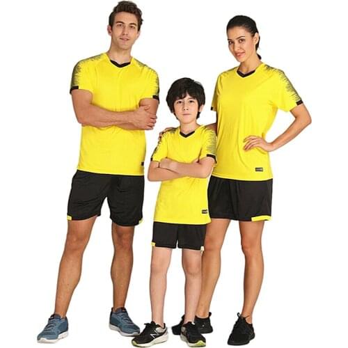 Adult Kids Soccer Jersey Set Futbol Training Uniforms Sport Short Sleeve Tshirt Shorts Women Children Football jerseys Kit