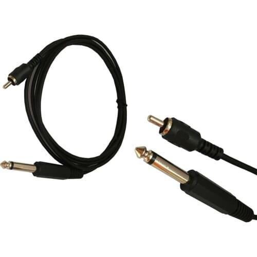 1/4" Dual 6.35mm Mono Male to RCA Male AUX Audio Convertor Adapter Cable 1.8m