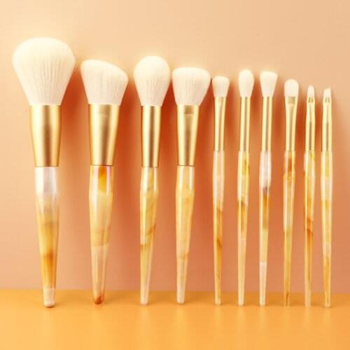10 PCS Makeup Brush Eye Shadow Brush Eyebrow Brush Foundation Brush Powder Brush High Quality Skin-friendly Portable Makeup Tool