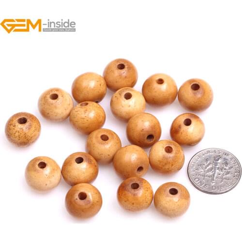 2mm Big Hole Beads Strand Round Tan Brown Cream White Black Natural OX Bone Jewelry Making Necklace DIY Bulk Gem-inside