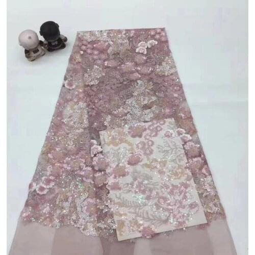 5yards/bag Embroidery sequins fluorescent color flower patterns fashion fabric used in wedding dress design XX108