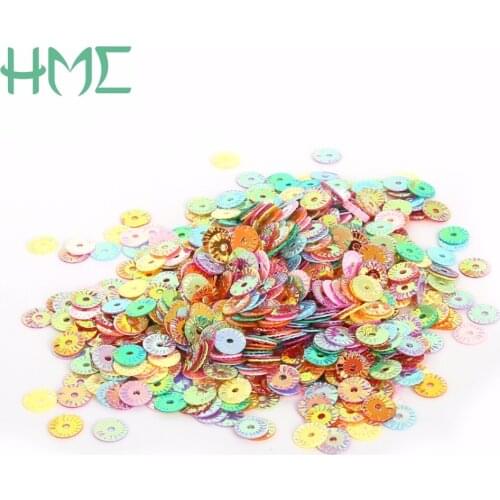 White/Mixed Colors 4/5/6mm 20g Embossed Round Loose Sequins Paillettes Sewing Wedding Crafts For Cloth Dress Decoration