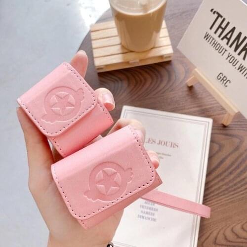 Cute Cartoon PINK Sailor Moon Leather case Wireless Bluetooth Headset soft silicone cover For Airpods PRO 2 Earphone Protective