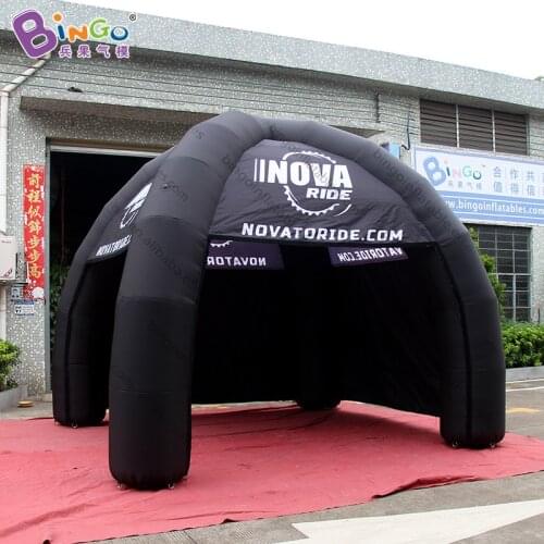 Customized black 4X4X3.4 meters inflatable event tent / advertising type inflatable gazebo marquee with LOGO print toy